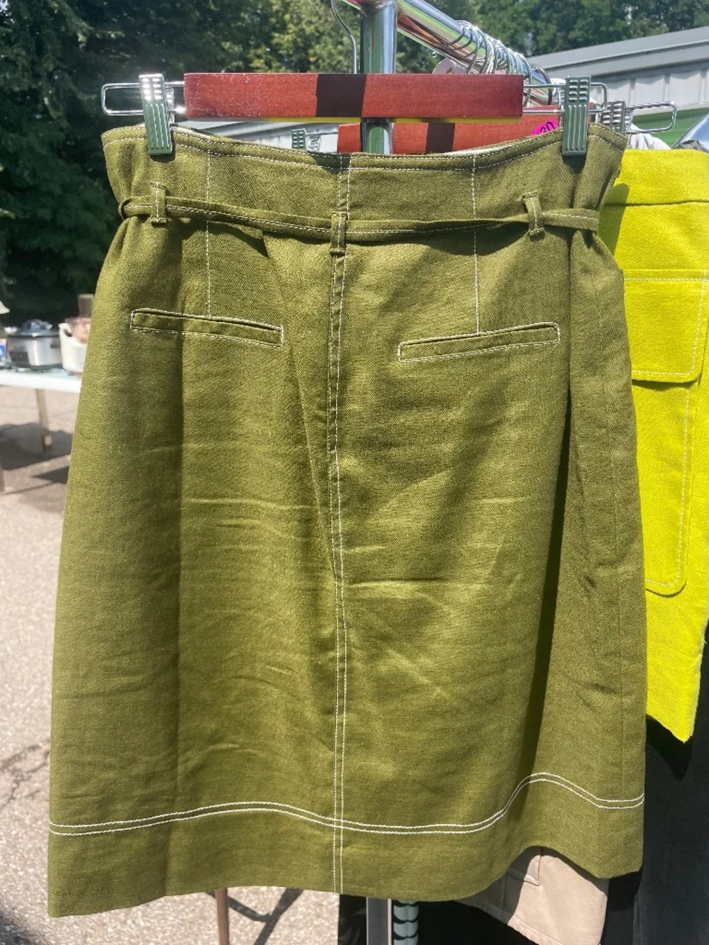 J. Crew Linen Detailed Skirt with Pockets